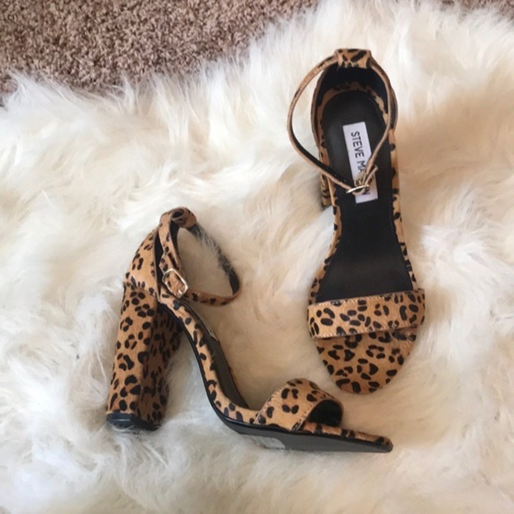 Steve Madden Carrson Leopard Heeled Sandal